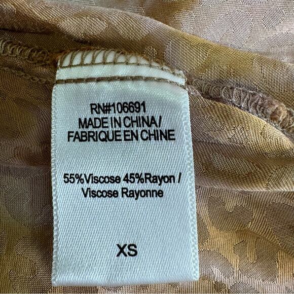 🍁NWT Young Fabulous and Broke YFB Siren Shirt Wrap Midi Dress Adobe Rose Spin XS - Picture 13 of 16